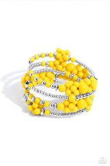 Compelling Clouds - Yellow - Paparazzi Bracelet Image