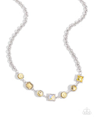 Bejeweled Bravado - Yellow - Paparazzi Necklace Image