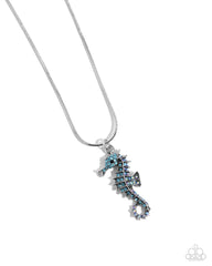 Seahorse Shanty - Blue - Paparazzi Necklace Image