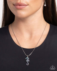 Seahorse Shanty - Blue - Paparazzi Necklace Image