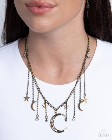 Paparazzi Necklace ~ Stellar Selection - Brass