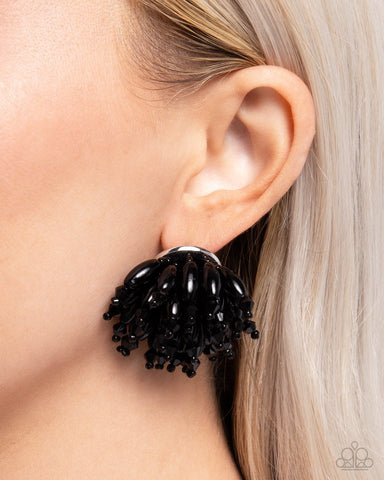 Paparazzi Earring ~ Sunset Shower - Black