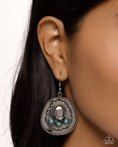 Paparazzi Earring ~ Cowboy Chaperone - Blue